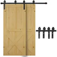 HOMCOM - Système de porte coulissante - Rail - 200 cm - Max. 90KG - Noir