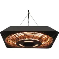 Outsunny Sunny Terrasverwarmer 800W/1200W/2000W 5 stralingsstanden IP45 met afstandsbediening zwart 45 x 45 x 10 cm