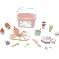 Tooky Toy Sweet Cake Ensemble de bonbons en bois dans une boîte Confiserie Glacier