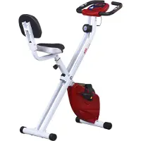 HOMCOM HOMdotCOM Hometrainer fietstrainer met 8 weerstandniveaus rood+wit 43 x 97 x 109 cm