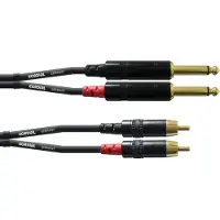 Cordial Câble Audio Double Jack Mono - RCA 60 CM