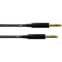 Cordial Câble d’instrument stéréo REAN 2 x jack 6,3 mm noir