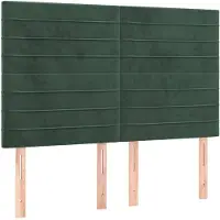 vidaXL Têtes de lit 4 pcs. Vert foncé 72x5x78/88 cm velours