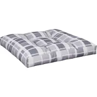 vidaXL Coussin de palette motif à carreaux gris 70x70x12 cm tissu