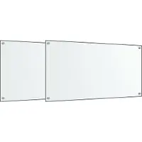 vidaXL Dosserets de cuisine 2 pcs transparent 80x60 cm verre trempé