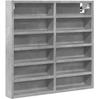 vidaXL Armoire à vitrine gris béton 60x8,5x58 cm bois d'ingénierie