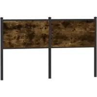vidaXL Tête de lit de remplacement Chêne fumé 150 cm Bois et acier