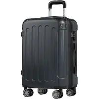 TRVLMORE Valise à main - 45L - Serrure TSA - Léger - Extensible - Trolley - 54x36x22cm - Gris foncé