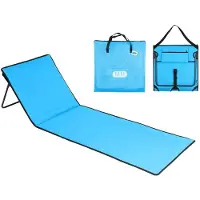 Feel Furniture Chaise longue de plage - Sac de transport inclus - Bleu