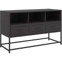vidaXL Armoire TV noire 100,5x39x60,5 cm Acier