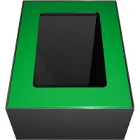 V-Part Couvercle pour système modulaire de tri des déchets 60L - acier peint époxy - L 255 x P 330 x H 20mm - vert