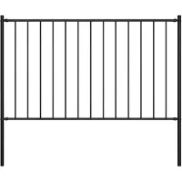vidaXL HEK - Panneau avec poteaux 1,7x1 m Pulver -beschichtetem Stahl schwarz