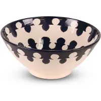 Safaary Bol marocain blanc-bleu Porte Ø 25 x 10cm