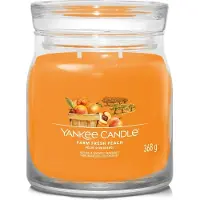 Yankee candle Farm Fresh Peach bougie parfumée Signature 368 g