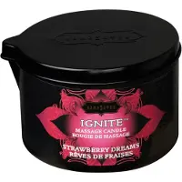 Kama Sutra - bougie de massage végane - fraise - 170g