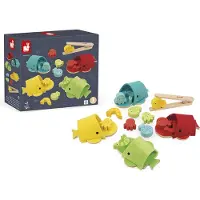 Janod Bois Jeu de couleurs Baleine - Jouet éducatif de motricité pour enfants