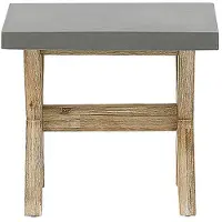 Beliani Tabouret fibre-ciment / acacia gris / bois clair OLBIA