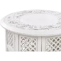 Beliani Table D'appoint Elara Blanc