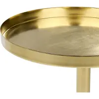 Beliani Table basse en métal blanc et or avec base en pierre table basse moderne ronde de forme géométrique