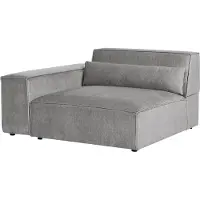 Beliani Siège D'angle À Droite En Tissu Gris Hellnar