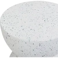 Beliani Table D'appoint Caoria Effet Terrasse Blanc
