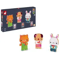 Janod Puzzle Funny magnets animaux de compagnie