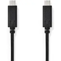 Nedis USB 3.1 (Gen1) Câble Type C Mâle Type C Mâle 1,0 m Noir
