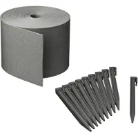 Nature Kit bordure de gazon H15 cm x 10 m avec piquets Gris