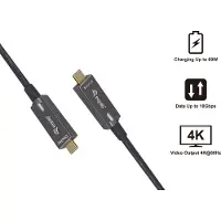 Equip Câble optique actif USB-C vers C, M/M, 5.0m, PD 60W, 4K/60Hz, 10Gbps, Vidéo+Données+PD