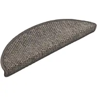 vidaXL Tapis d'escalier autocollants aspect sisal 15 pcs 56x17x3 cm