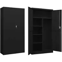 vidaXL Armoire à casiers Noir 90x40x180 cm Acier