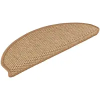 vidaXL Tapis d'escalier autocollants aspect sisal 15 pcs 65x21x4 cm