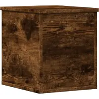 vidaXL Coffre chêne fumé 30x35x35 cm bois composite