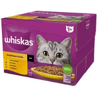 Whiskas Adult Poultry Piece en sauce 48x85 g morceaux avec poulet, canard, volaille, dinde pour chats adultes