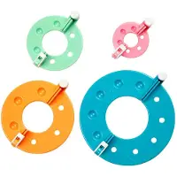 Creotime Set de gabarits à pompons - - Réf 46135 - 4 tailles différentes - Pratiques - Instructions incluses