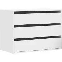 vidaXL Commode blanche 80x41x58 cm Bois composite