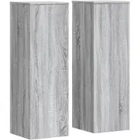 vidaXL Supports pour plantes 2 pcs sonoma gris bois d'ingénierie