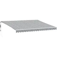 vidaXL Store automatique avec LED Anthracite & Blanc 450x350 cm