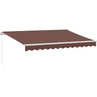 vidaXL Auvent manuel marron 350x250 cm