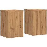 vidaXL Supports pour plantes 2 pcs chêne artisanal bois d'ingénierie