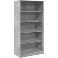 vidaXL Armoire gris béton 100x50x200 cm Bois composite