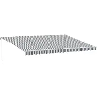 vidaXL Store manuel avec LED Anthracite & Blanc 500x350 cm
