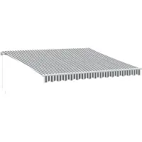 vidaXL Store manuel avec LED Anthracite & Blanc 400x350 cm