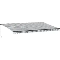 vidaXL Store manuel avec LEDs Anthracite & Blanc 600x350 cm