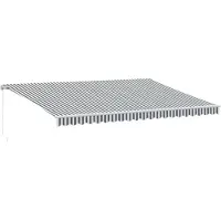 vidaXL Store manuel avec LED Anthracite & Blanc 500x300 cm