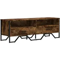 vidaXL Armoire TV chêne fumé 122x34x41 cm Bois composite