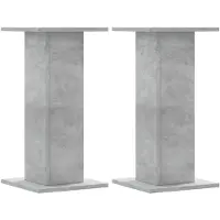 vidaXL Supports pour plantes 2 pcs gris béton bois d'ingénierie