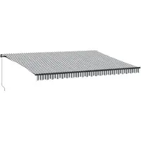 vidaXL Store manuel anthracite et blanc 500x300 cm