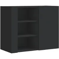 vidaXL Armoire murale noir 75x35x60 cm bois d'ingénierie