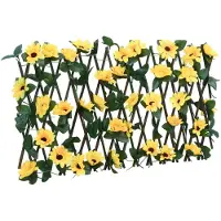 vidaXL Treillis avec lierre artificiel 5 pcs. Extensible 180x20 cm